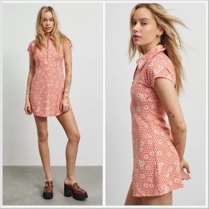 NWOT Urban Outfitters Arlo Zip-Up Mini Dress sz S